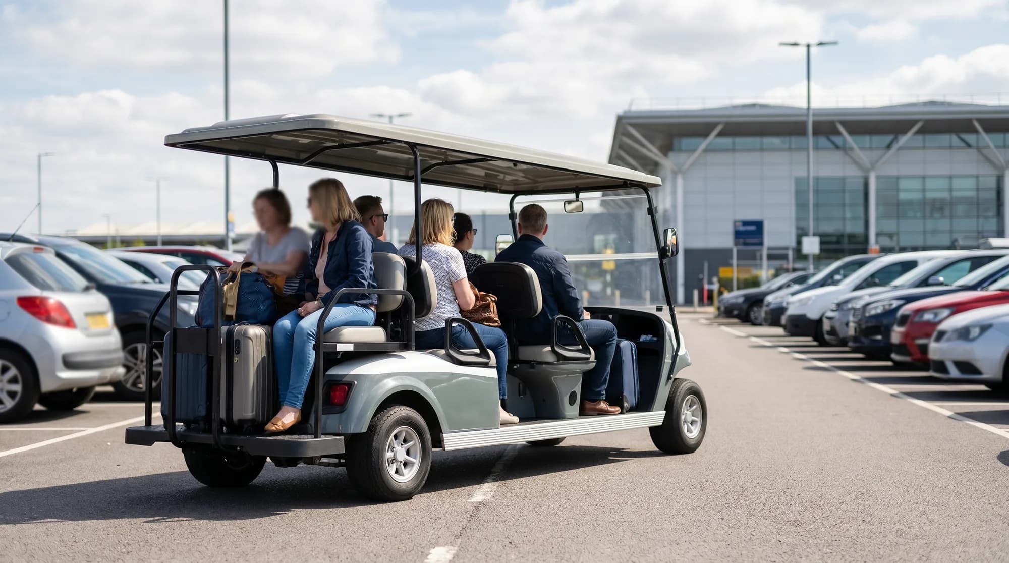 Car-park-to-terminal shuttles: electric people-movers for long-stay parking