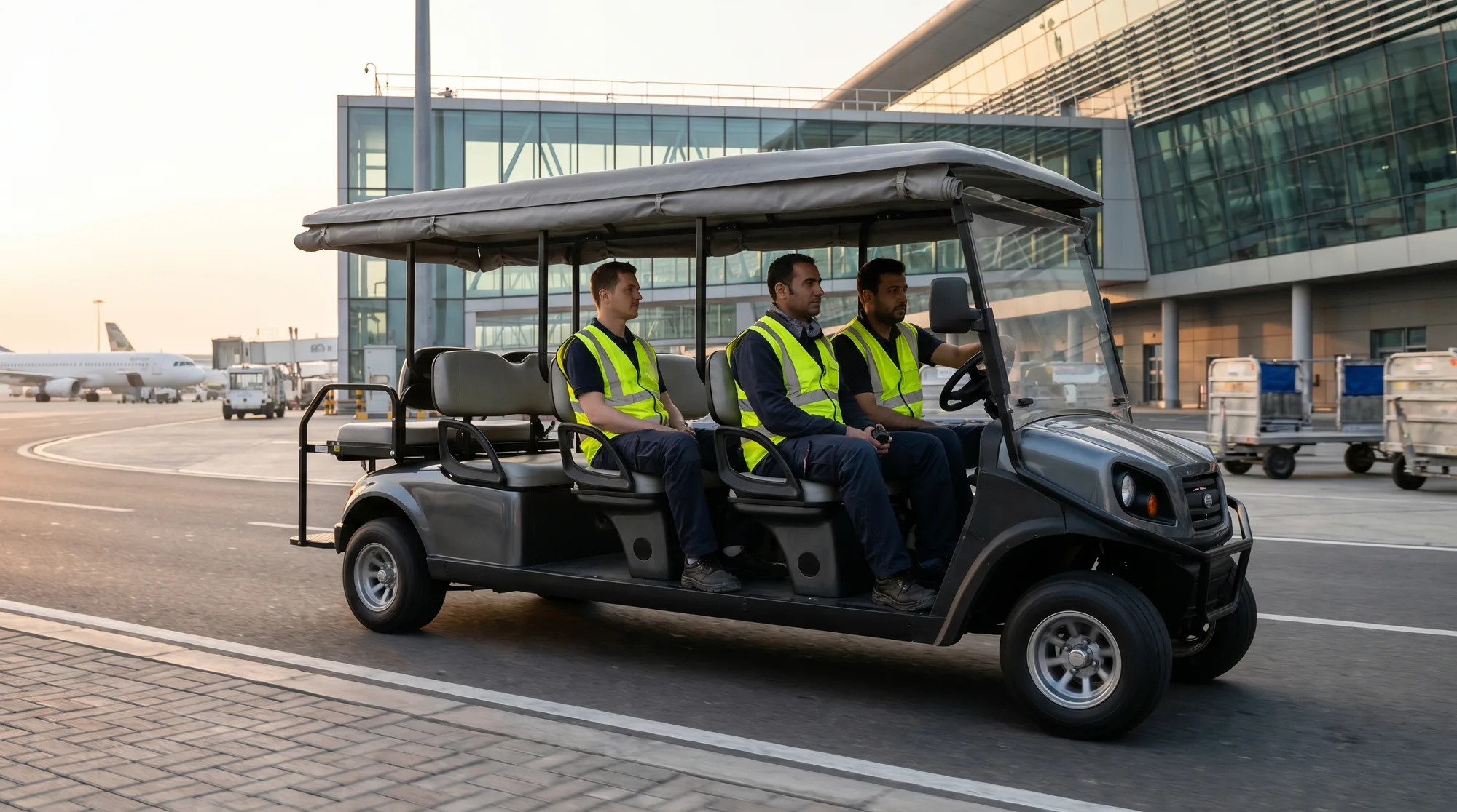Crew transport vehicles for airports: moving staff, not just passengers