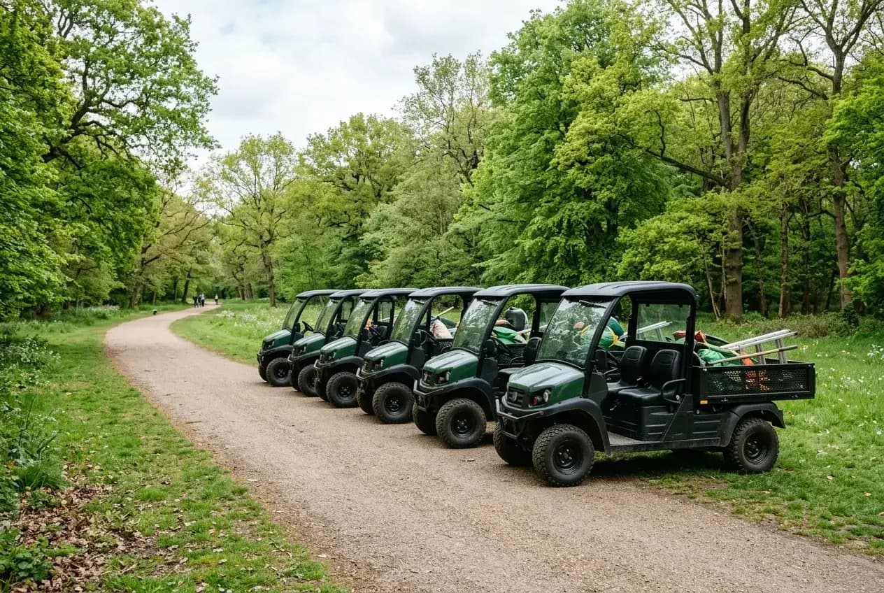 Utility golf carts for parks crews