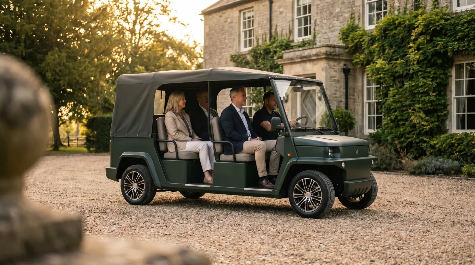 Golf Carts for country house hotels and spas: discreet guest transfers