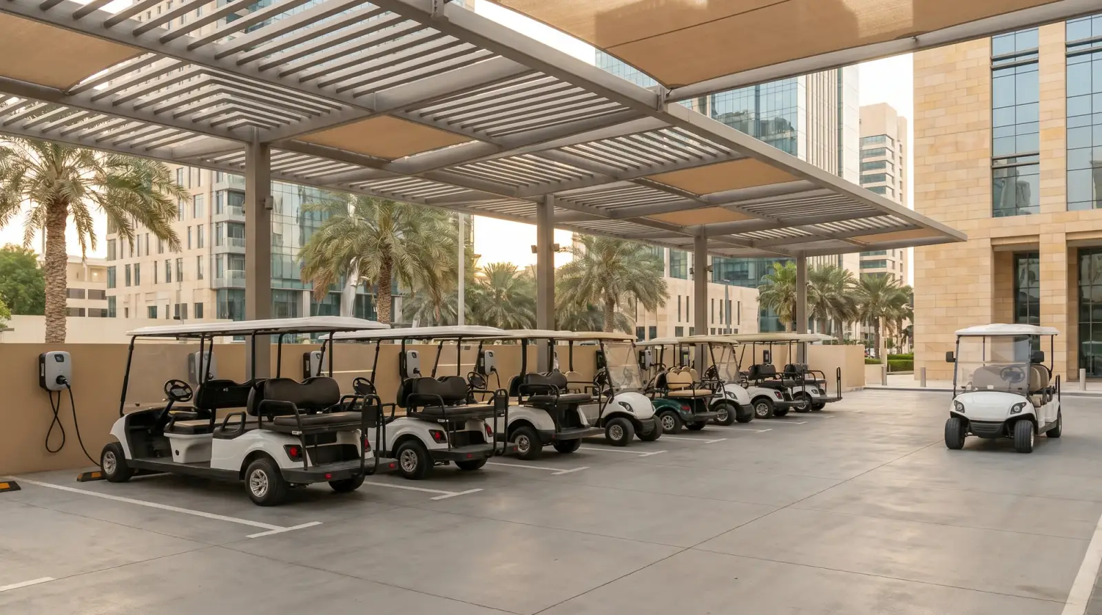 Golf cart fleet management for UAE operators