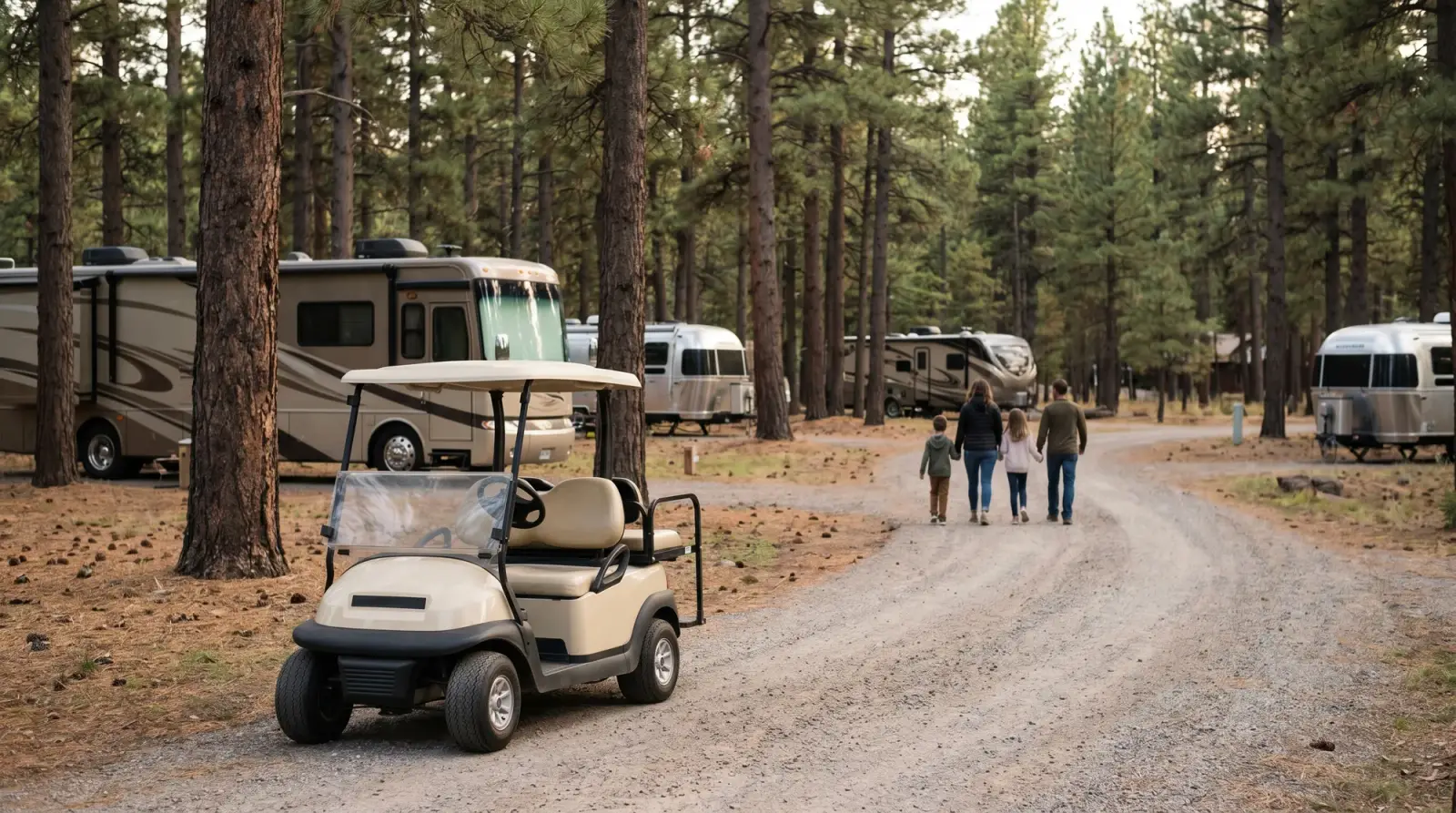 Golf carts for campgrounds and RV parks