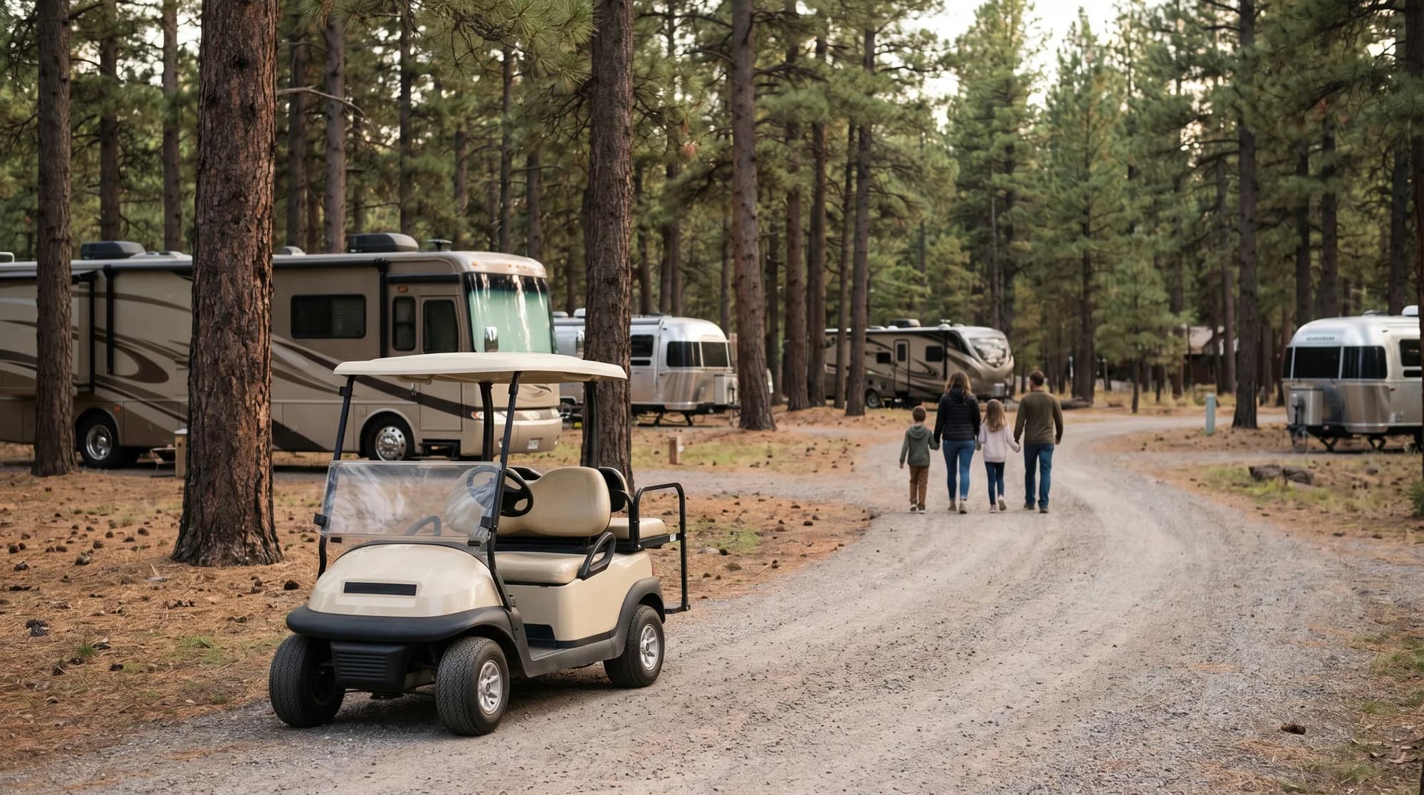 Golf carts for campgrounds and RV parks