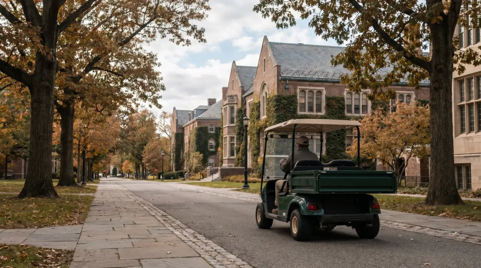 Golf carts for college and corporate campuses