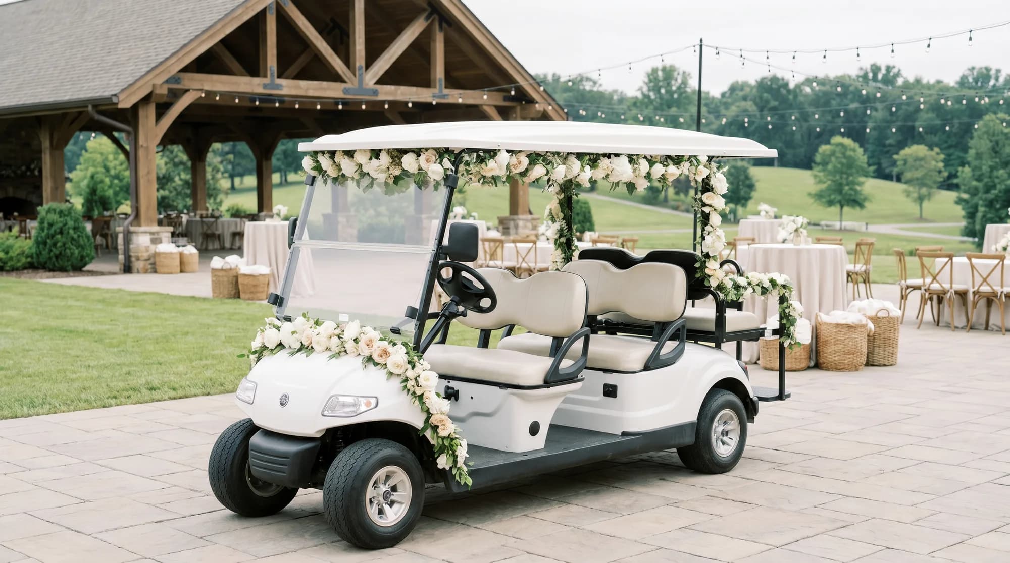 Golf carts for weddings and events