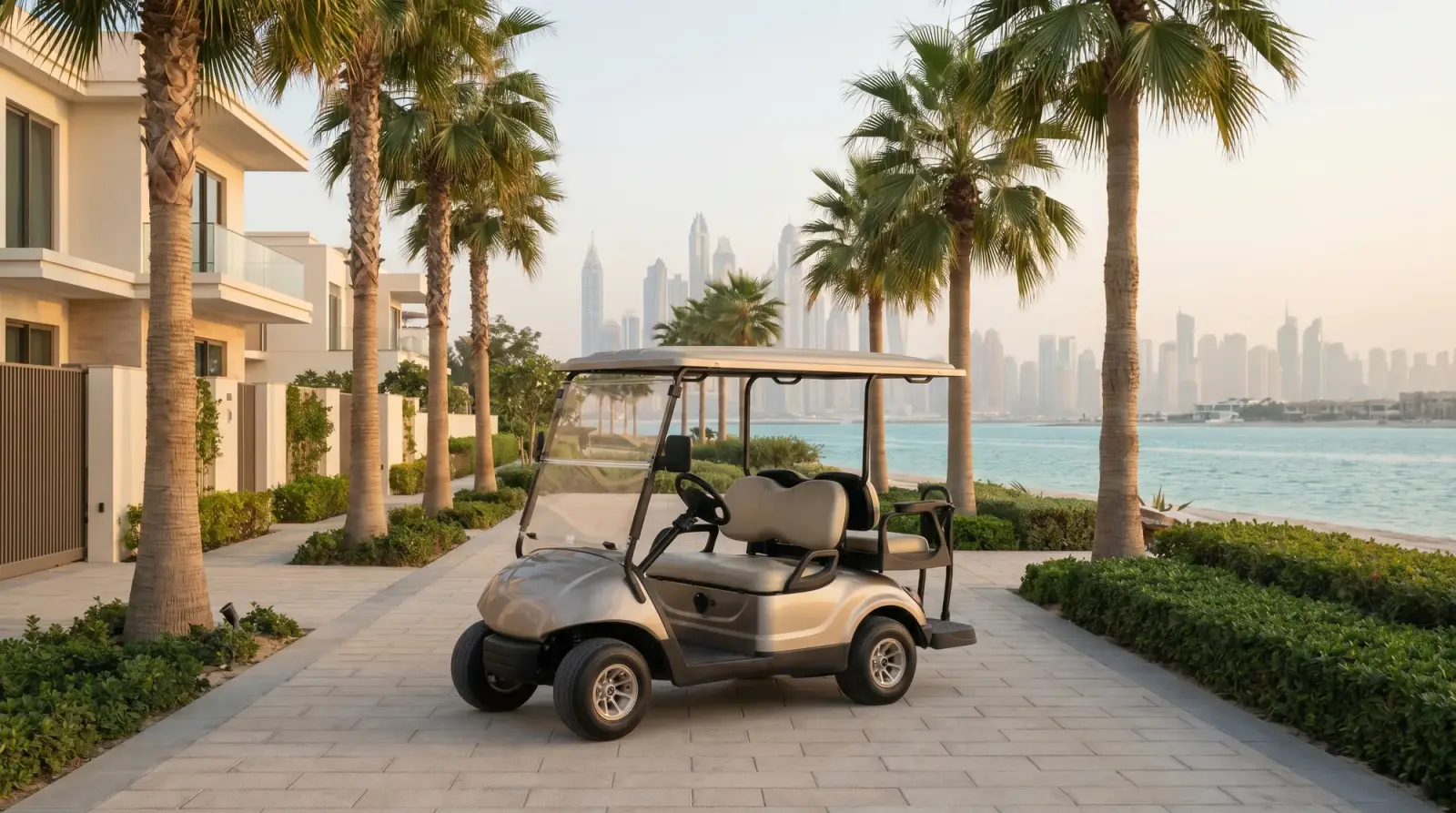Golf carts on Palm Jumeirah