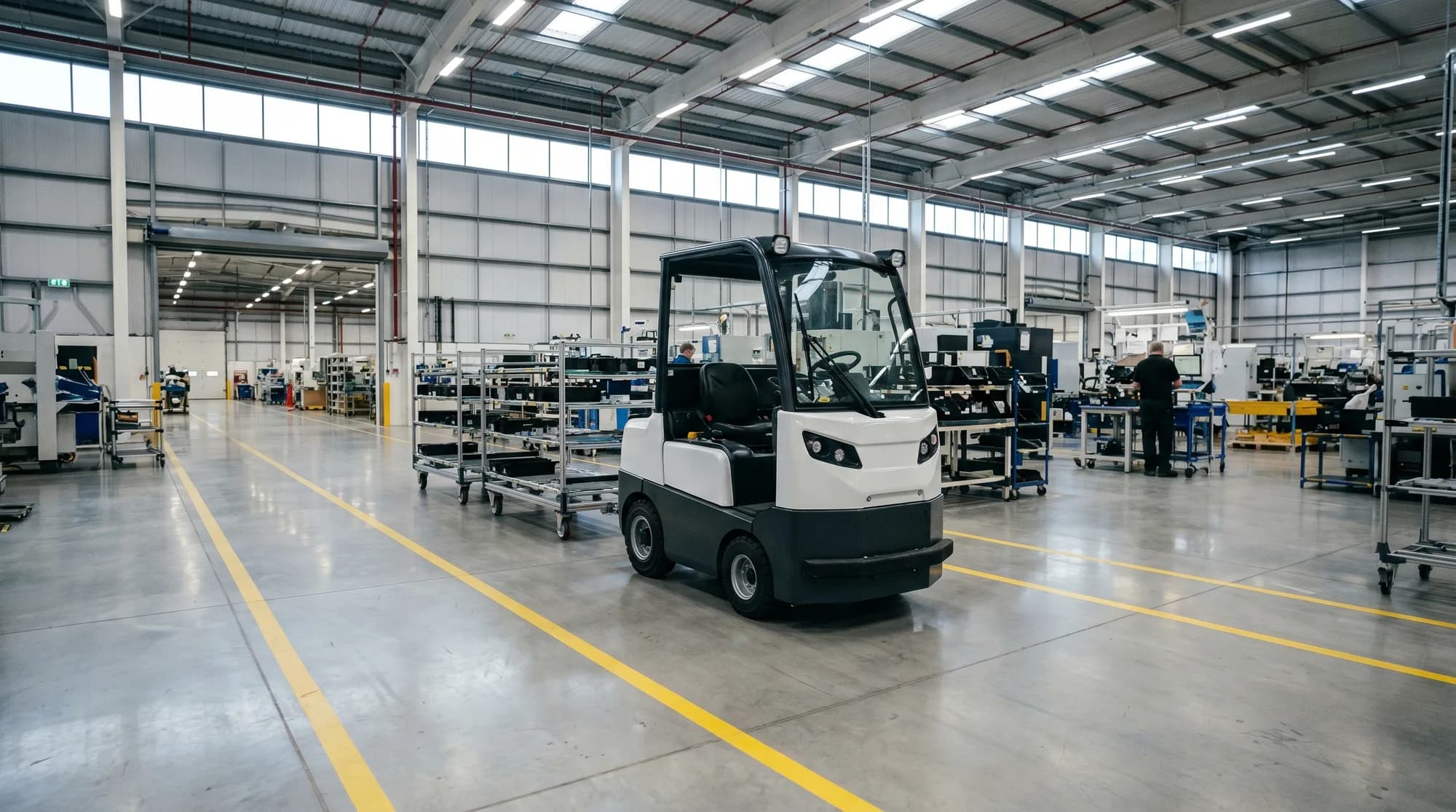 Manufacturing plant floor transport: line-side logistics without diesel