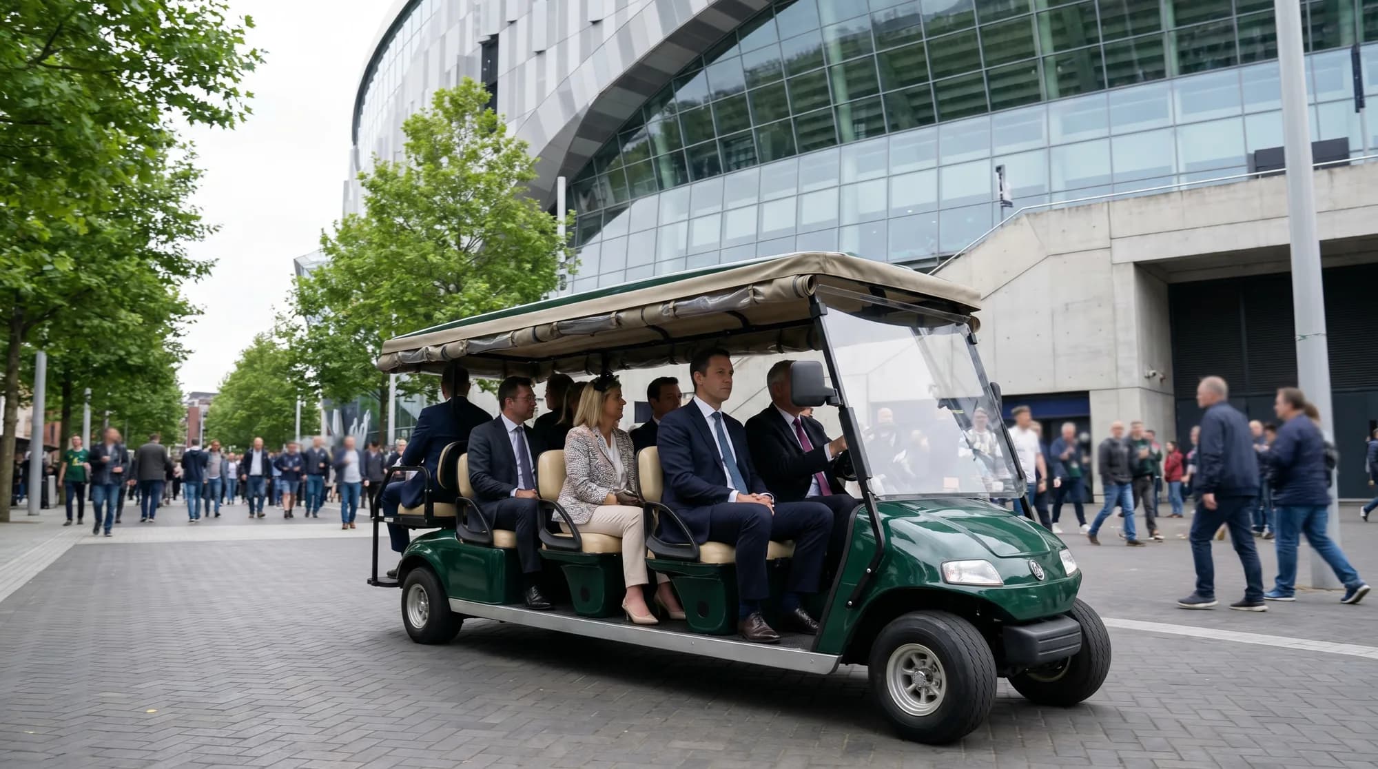 Stadium and arena event-day transport: moving VIPs, crews and kit