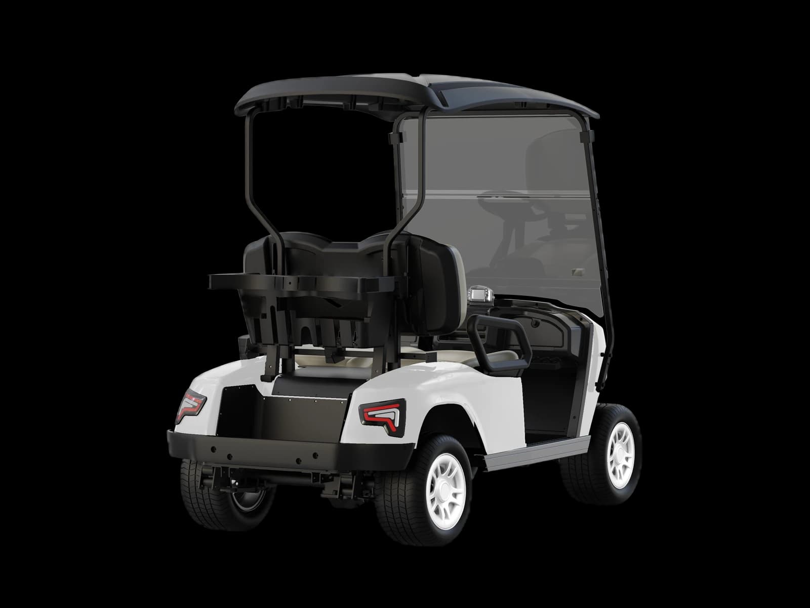 Hawke J2 2-seater lithium electric golf buggy, rear view