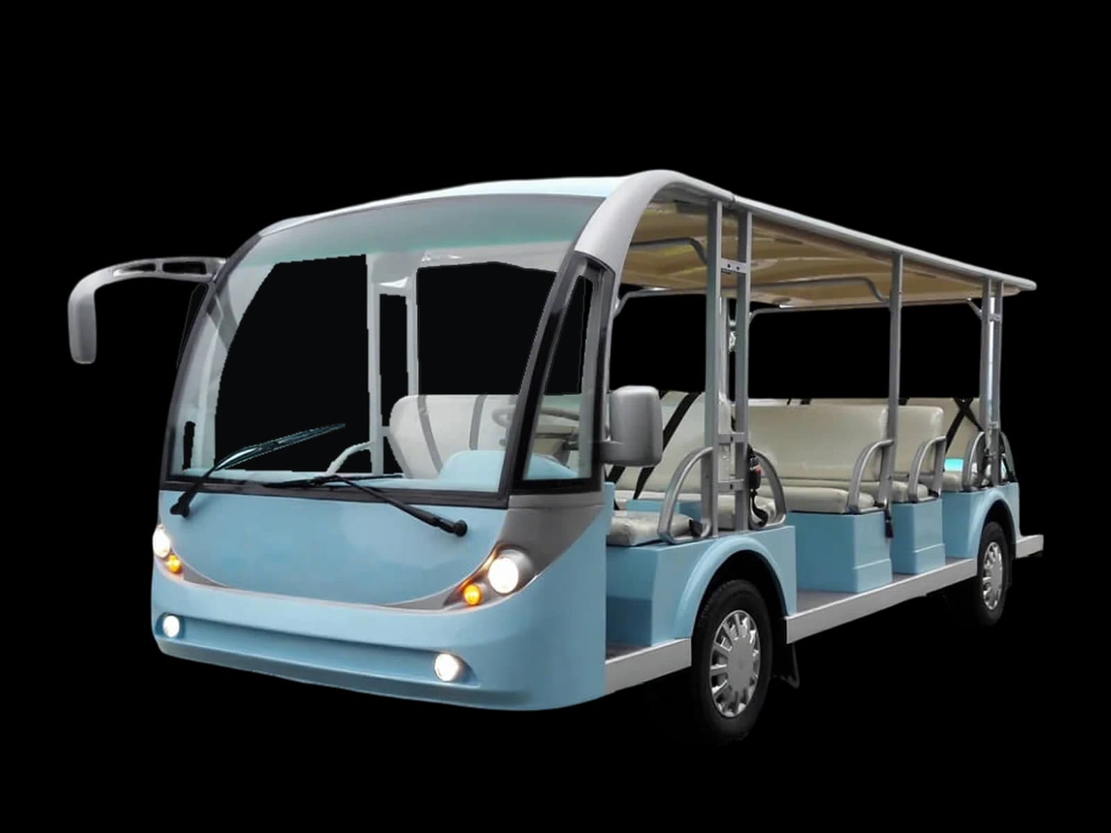 Hawke P23, 23-passenger open electric sightseeing bus