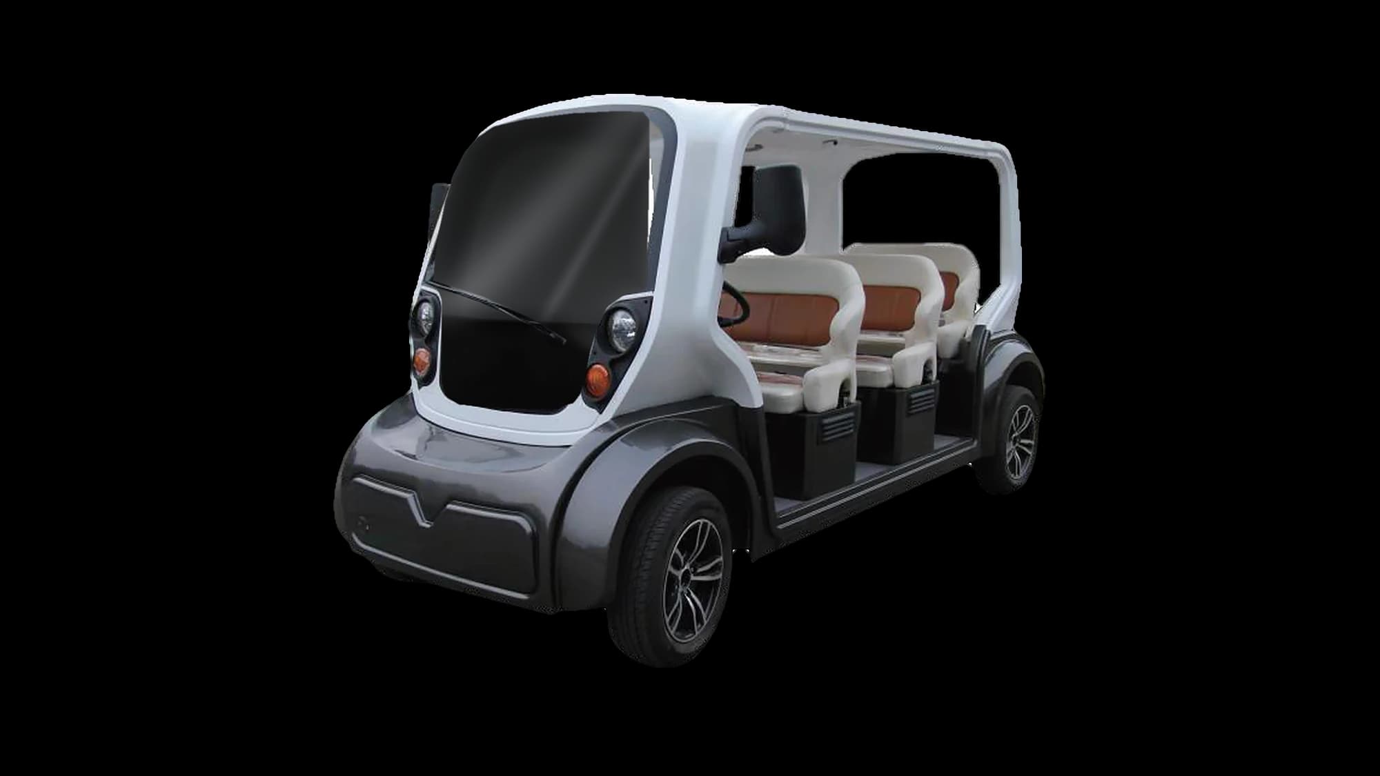 Hawke P8 Compact 8-seater compact electric shuttle, front three-quarter view