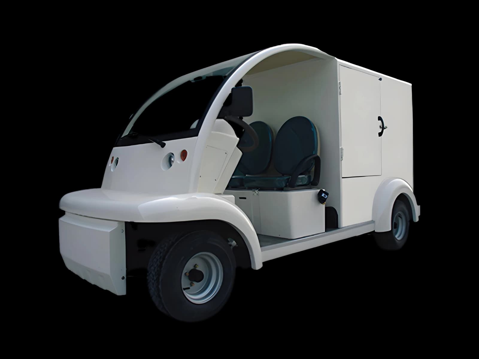 Hawke S2 Box, 2-passenger electric cart with enclosed cargo cabin