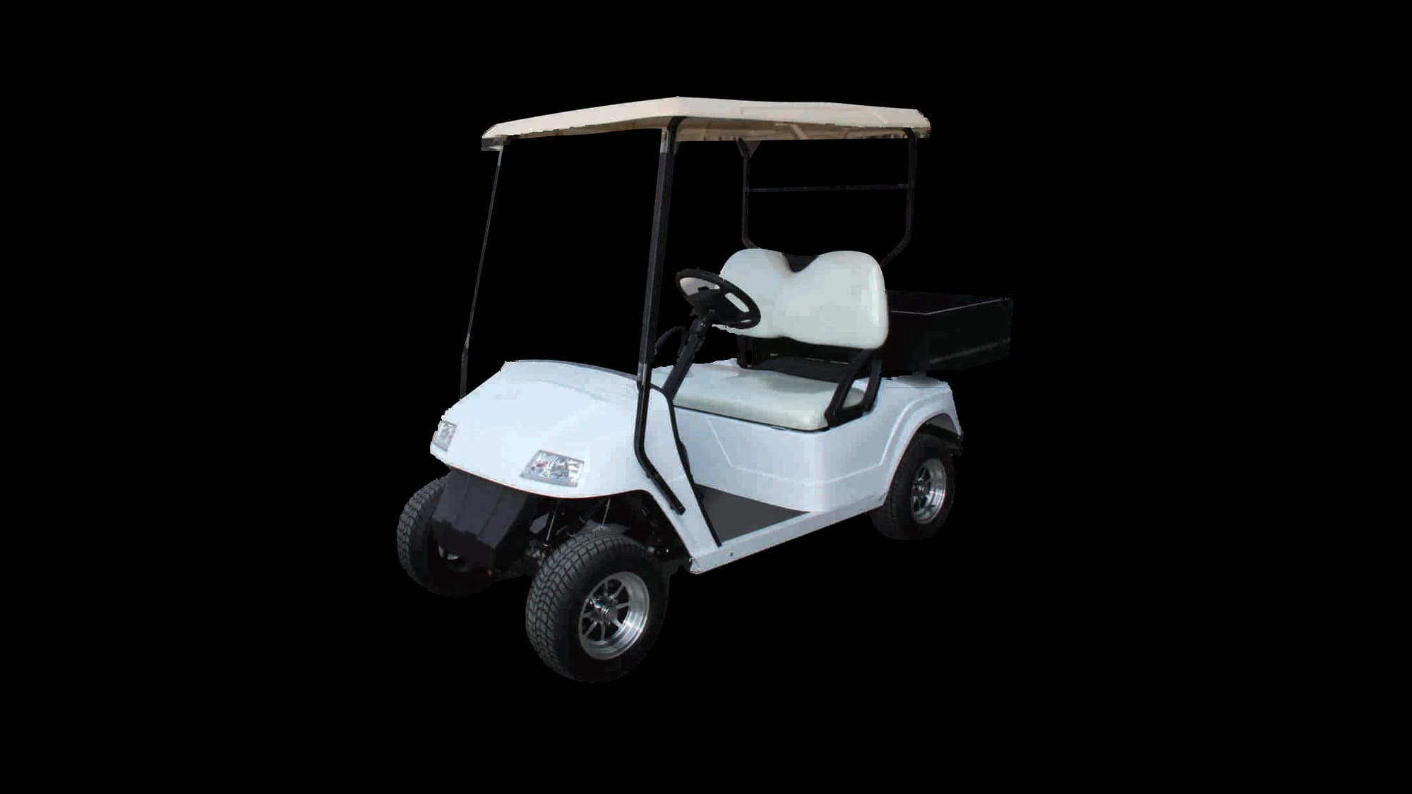 Hawke S2 Compact compact 2-passenger electric cargo cart, front three-quarter view