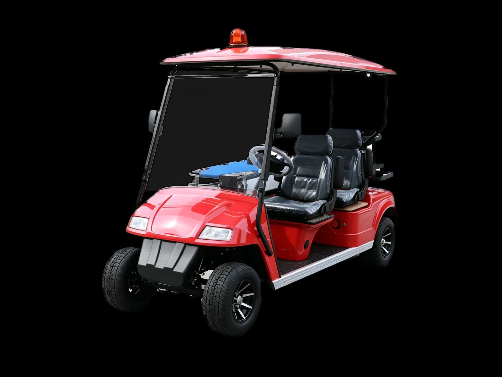 Hawke S2 Medic, 2-passenger electric ambulance cart with stretcher bed