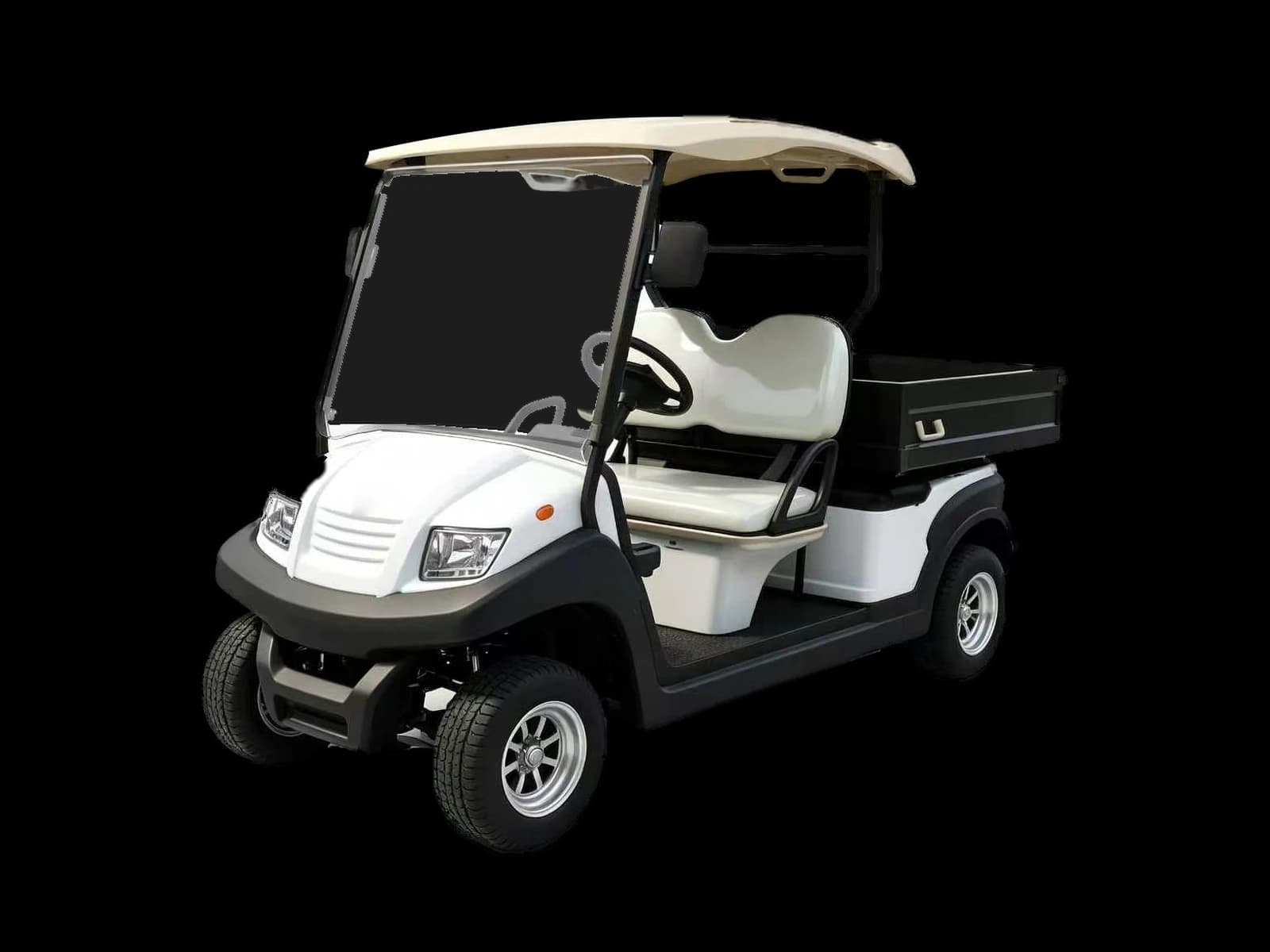 Hawke S2 Pickup, 2-passenger electric pickup cart with cargo bed