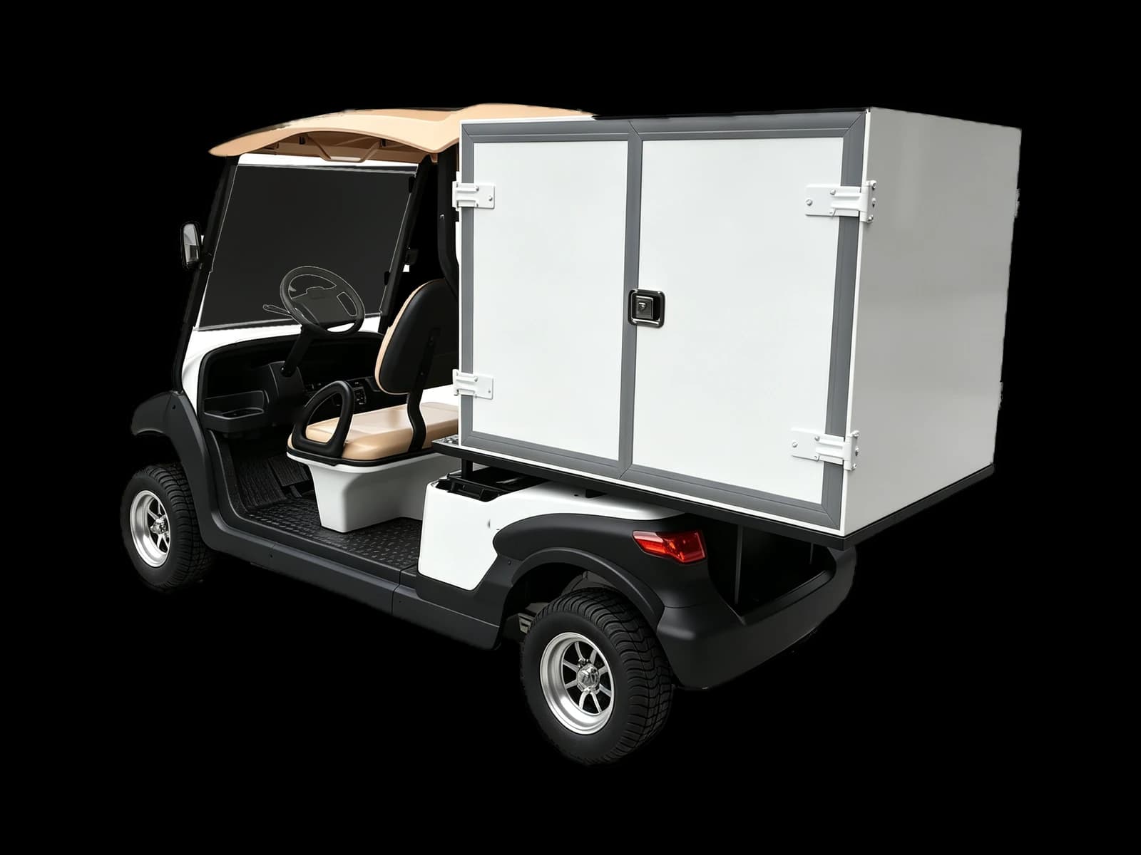 Hawke S2 Serve 2-passenger electric food & beverage cart, rear view