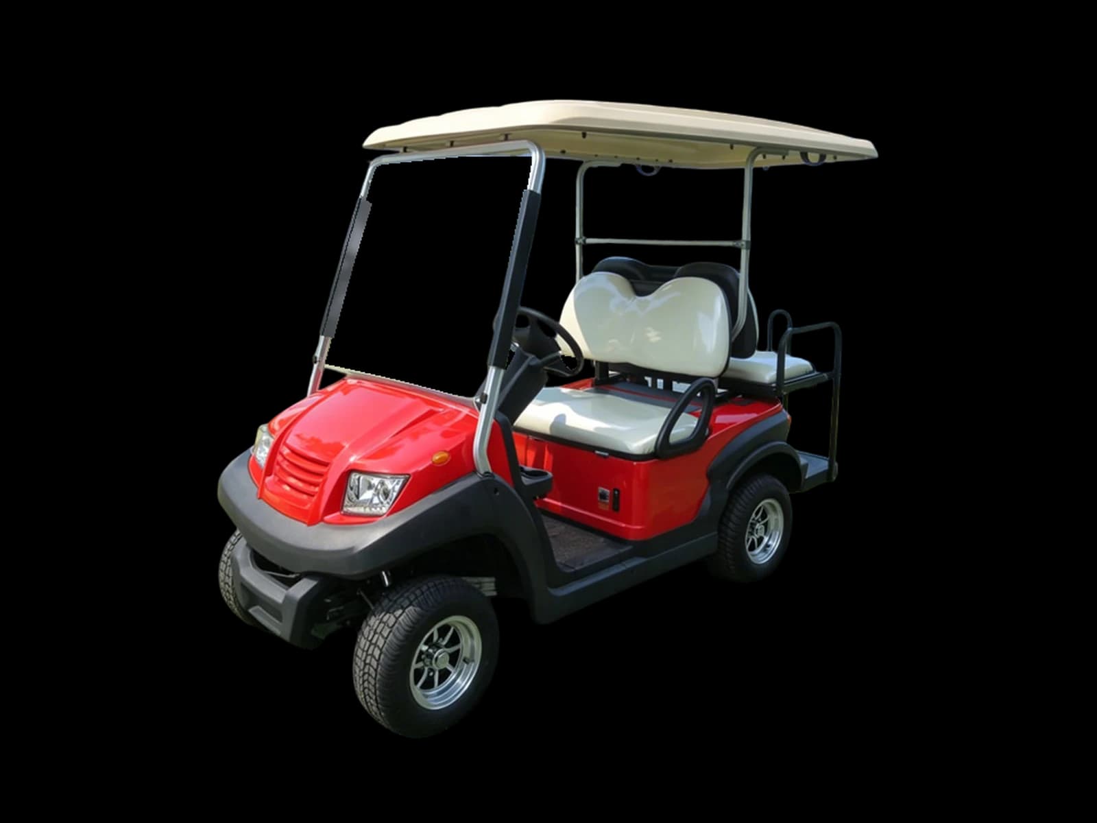 Hawke S4 Flip, 4-passenger electric golf cart with flip seat