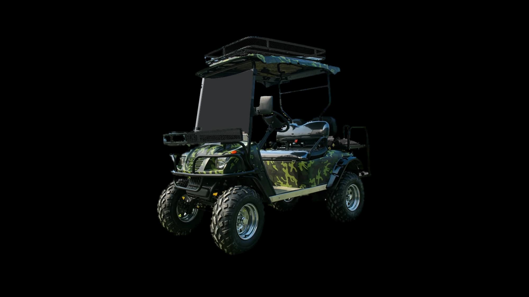 Hawke S4 Trail 4-seater off-road electric buggy, front three-quarter view
