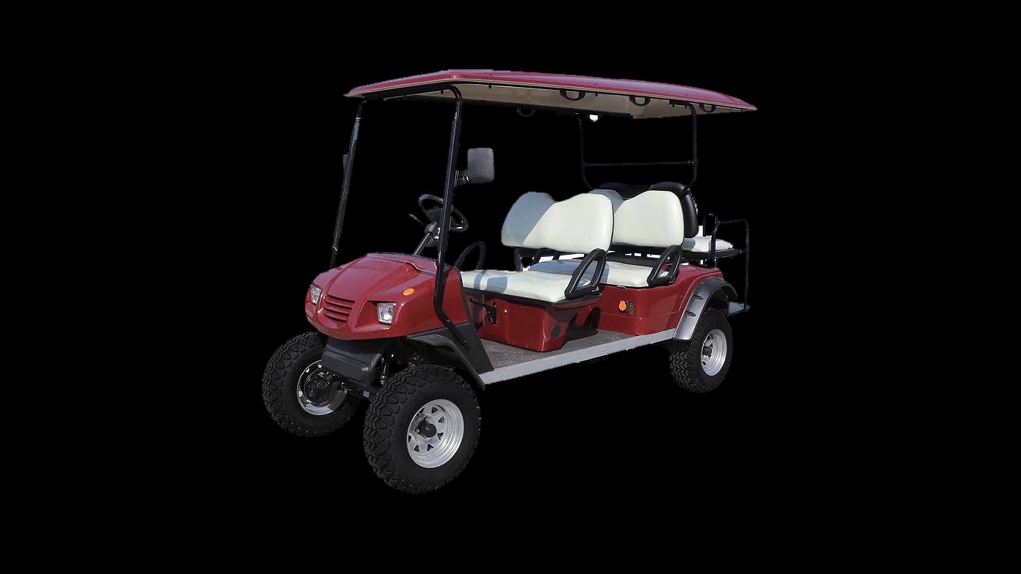 Hawke S6 Trail 6-seater off-road electric buggy, front three-quarter view