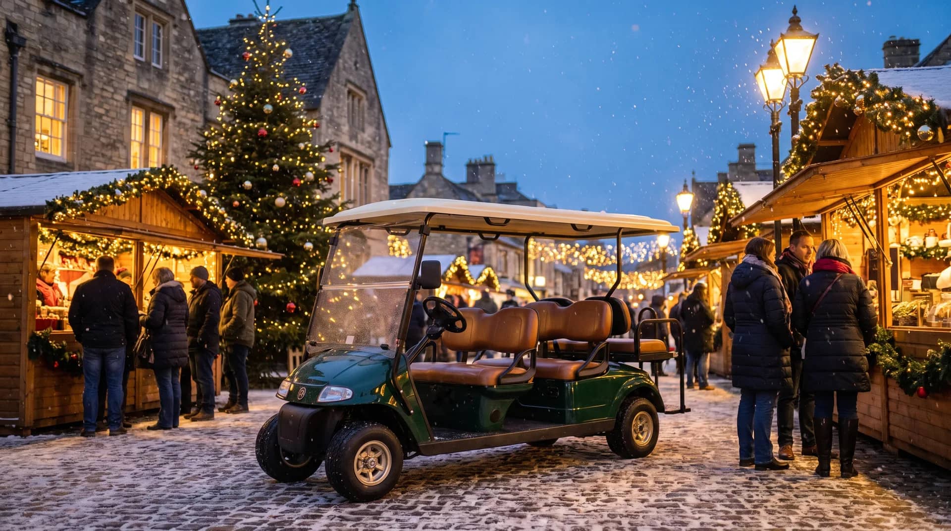 Christmas market buggy hire.