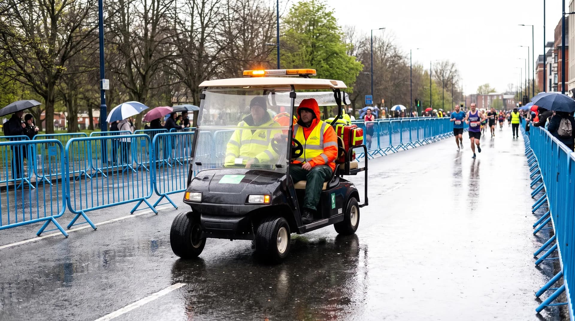 Marshals, medics and the water stations