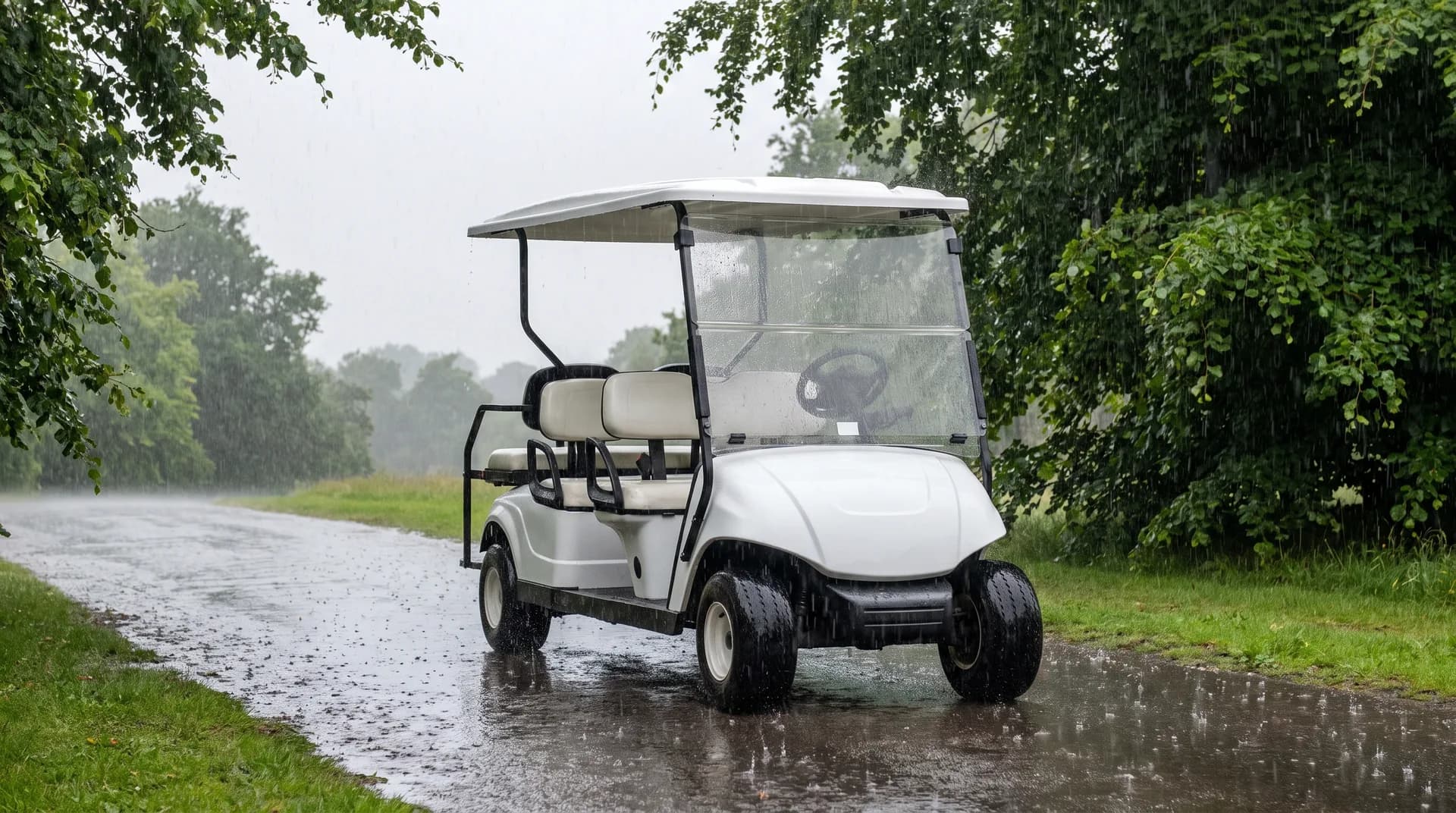 Can you use an electric golf cart in the rain?