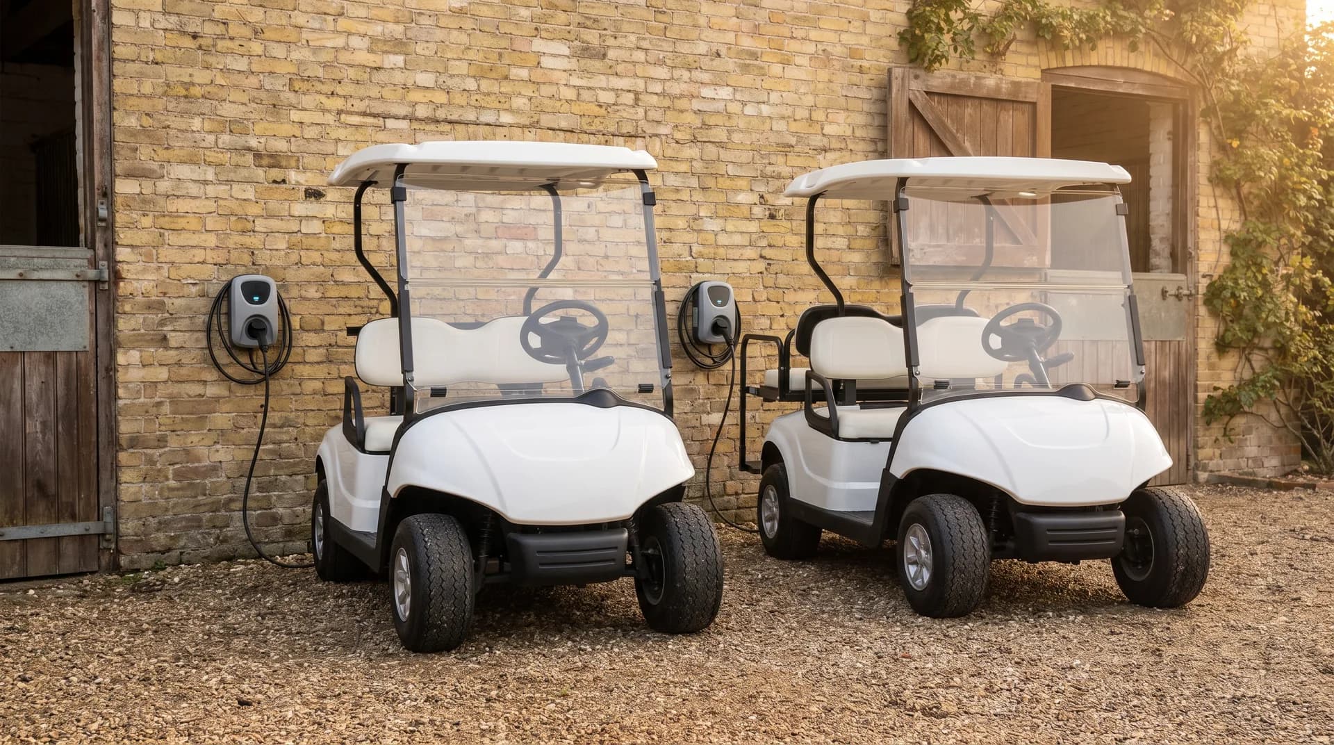 Charging electric golf carts across a large estate