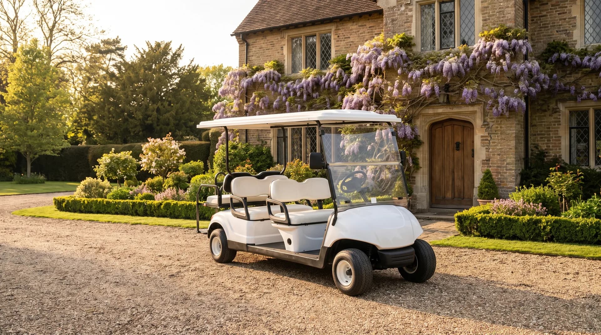 An electric golf cart for your home or private property