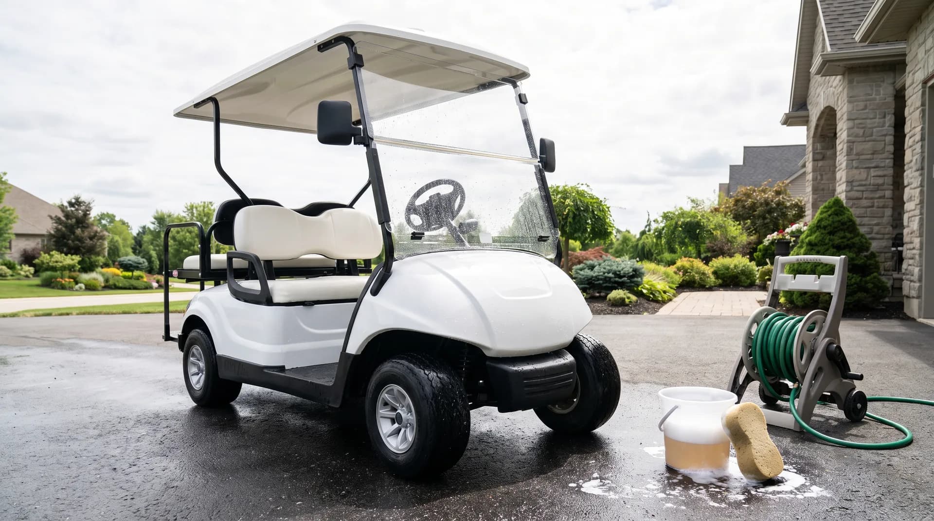 How to clean an electric golf cart