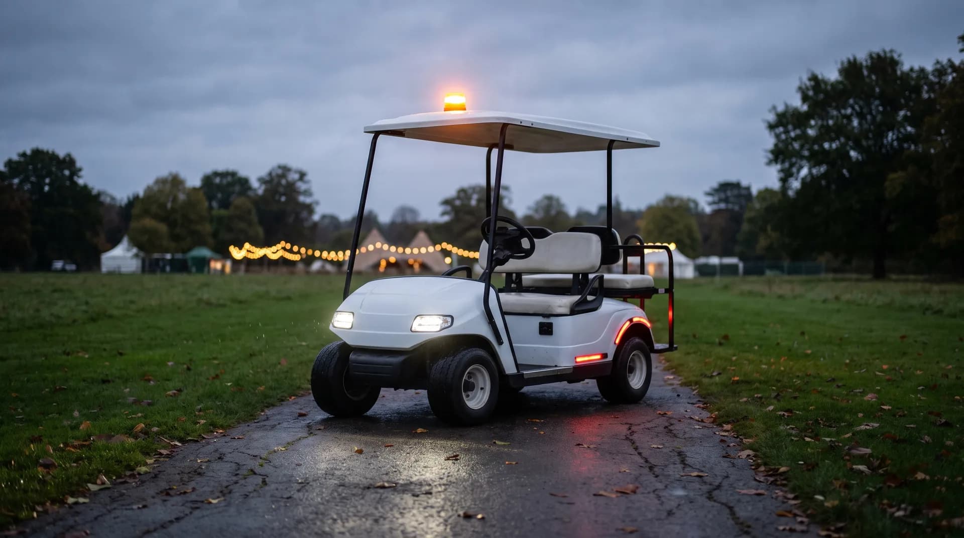 Night-time event buggy hire: lighting, visibility and safe operation