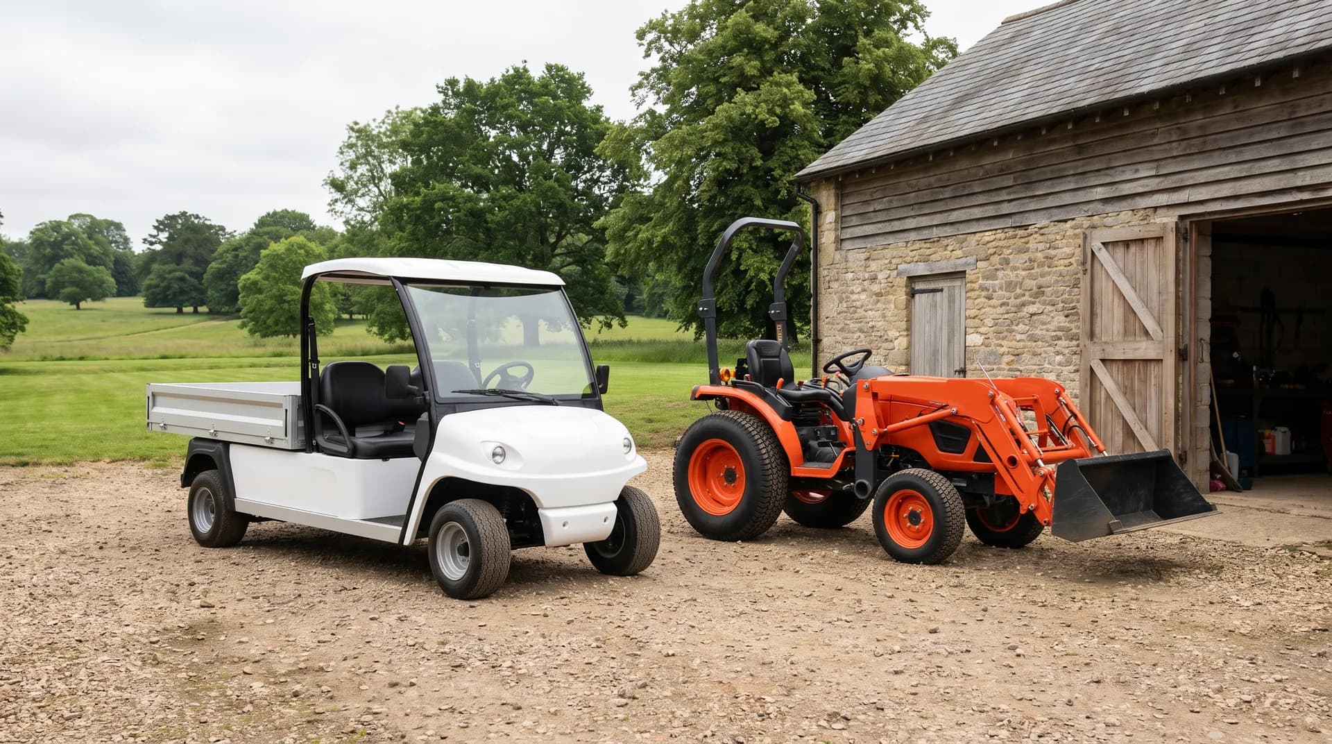 UTV or compact tractor for grounds maintenance?