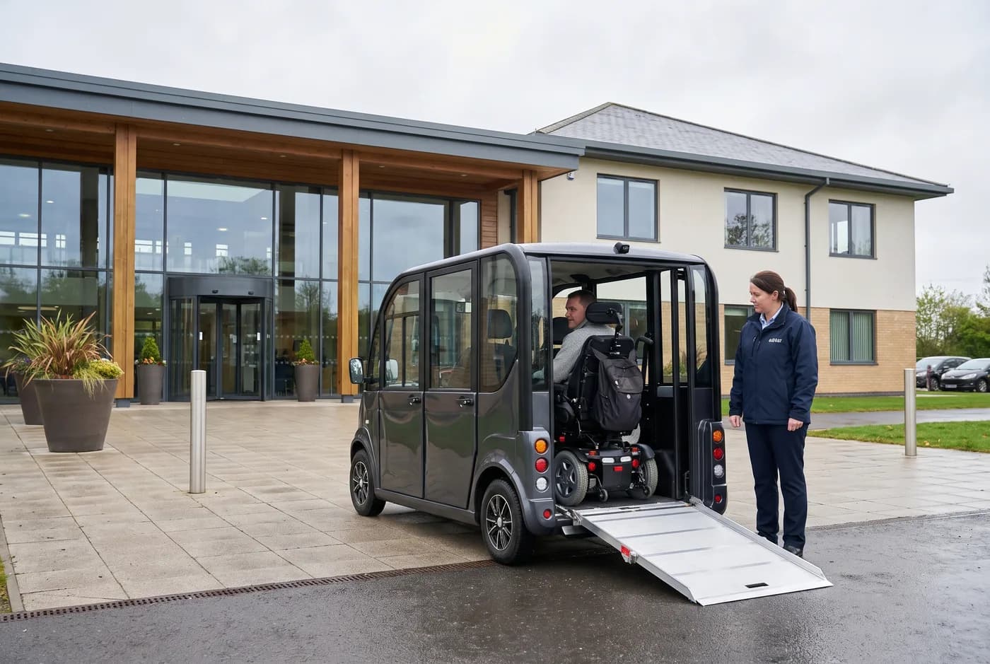 Wheelchair users, level and secured