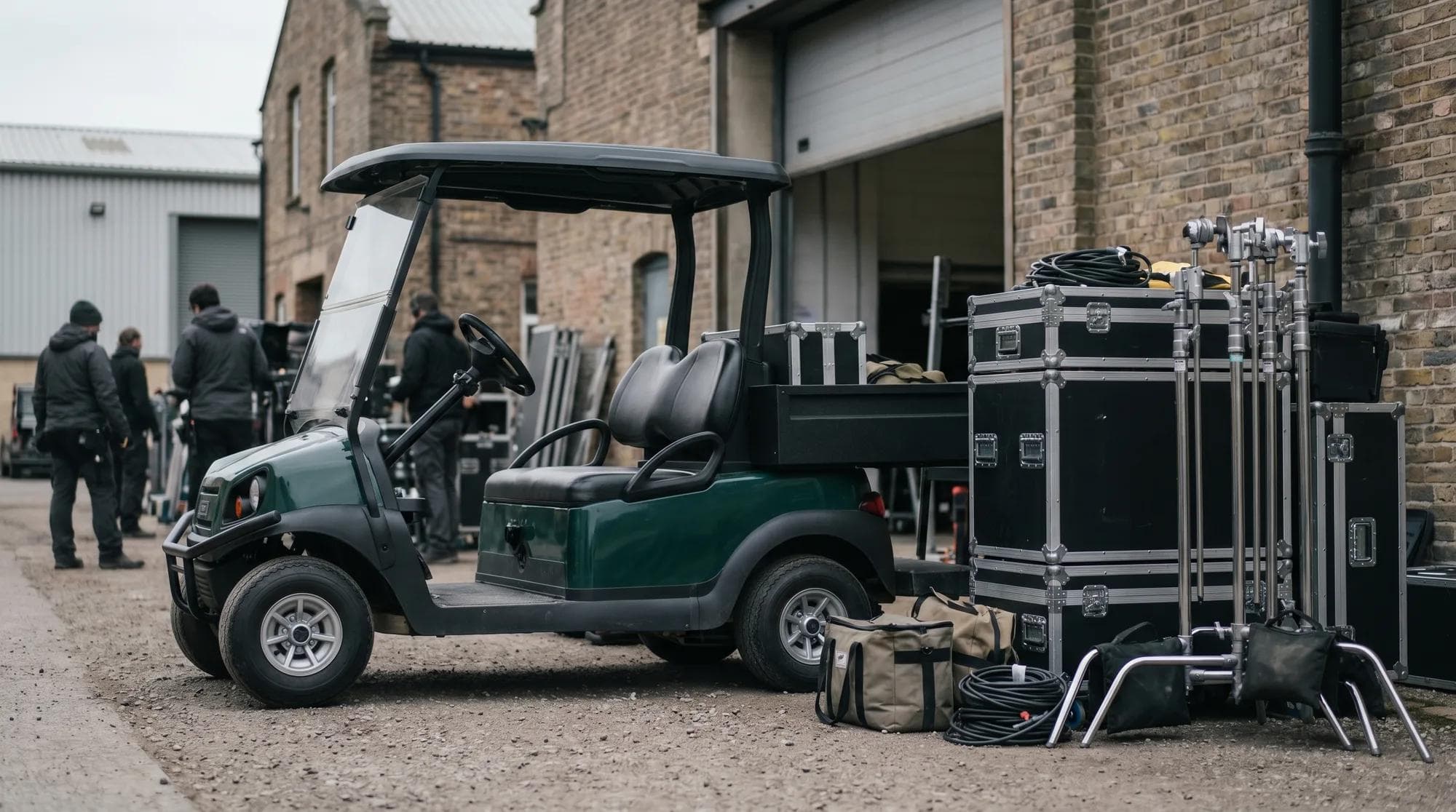 Electric golf carts for film and TV production