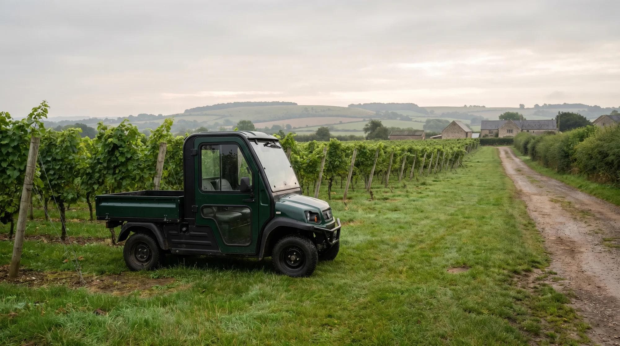 Electric golf carts for vineyards and wineries