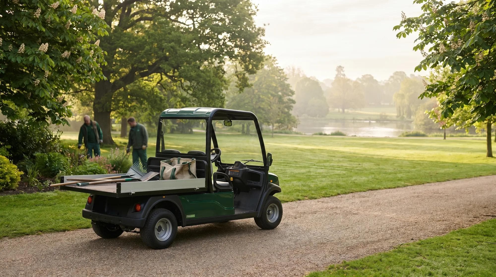 Electric golf carts and utility vehicles for public parks and councils