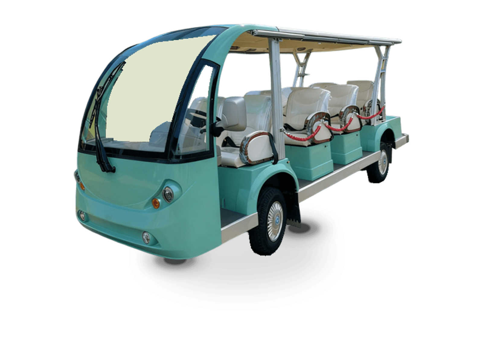 Hawke P11 XL electric golf cart, 11-passenger extended electric shuttle bus