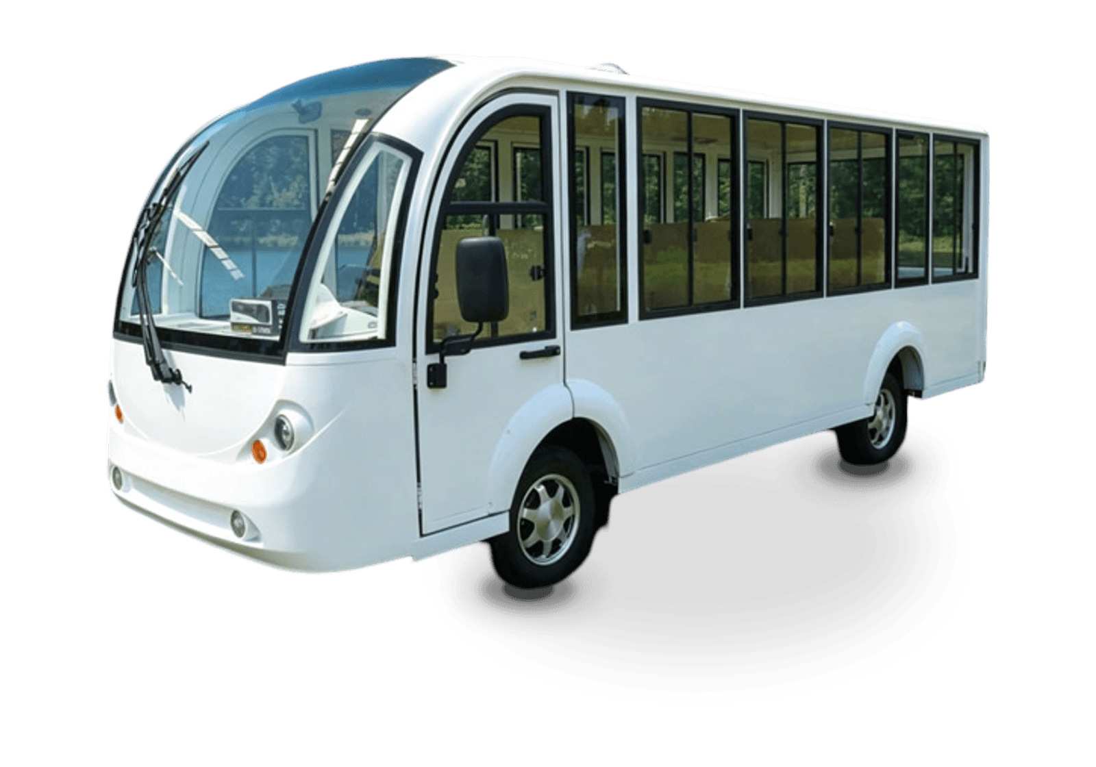 Hawke P14 Cab electric golf cart, 14-passenger enclosed electric shuttle bus