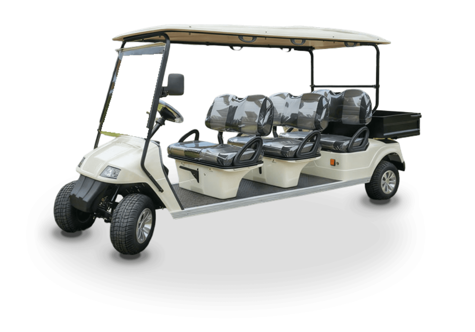 Hawke S6 Cargo electric golf cart, 6-passenger electric shuttle cart with cargo box
