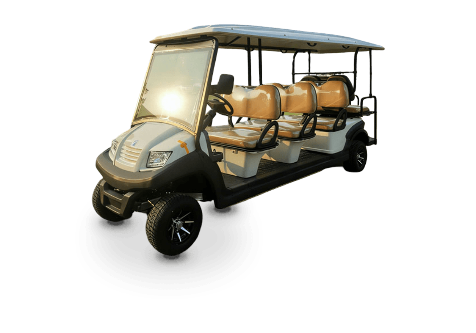 Hawke S6 XL electric golf cart, 6-passenger extended electric shuttle cart