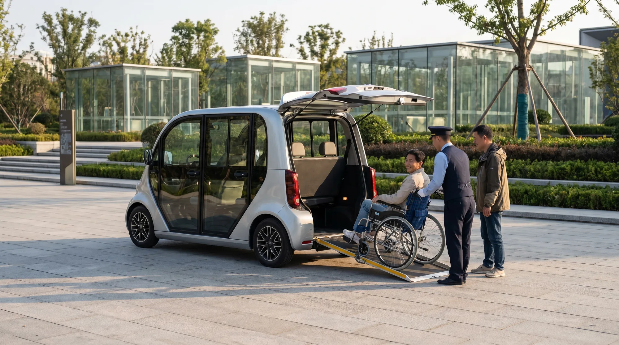 Wheelchair-accessible buggies and PRM transport at large attractions