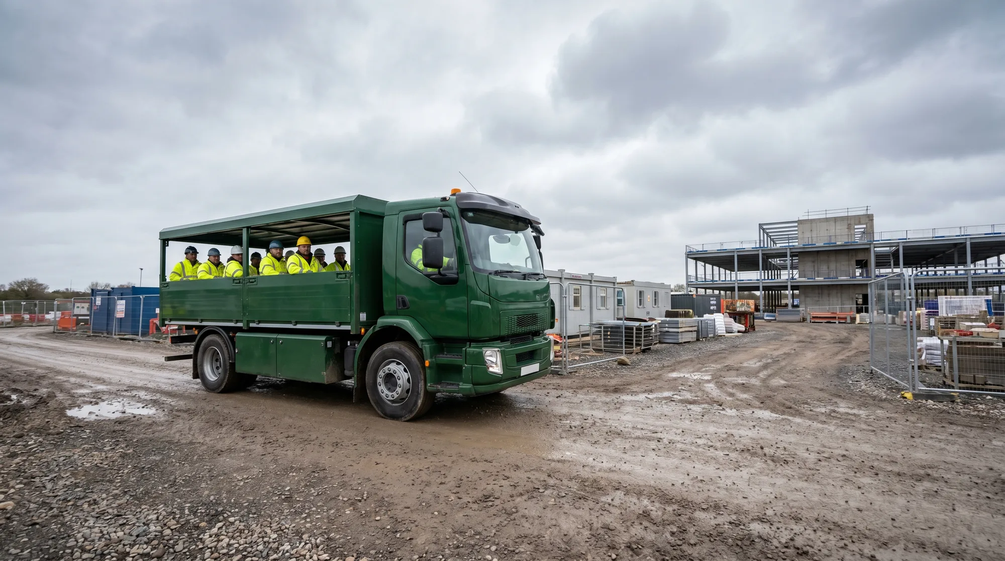 Site welfare and personnel transport on construction projects
