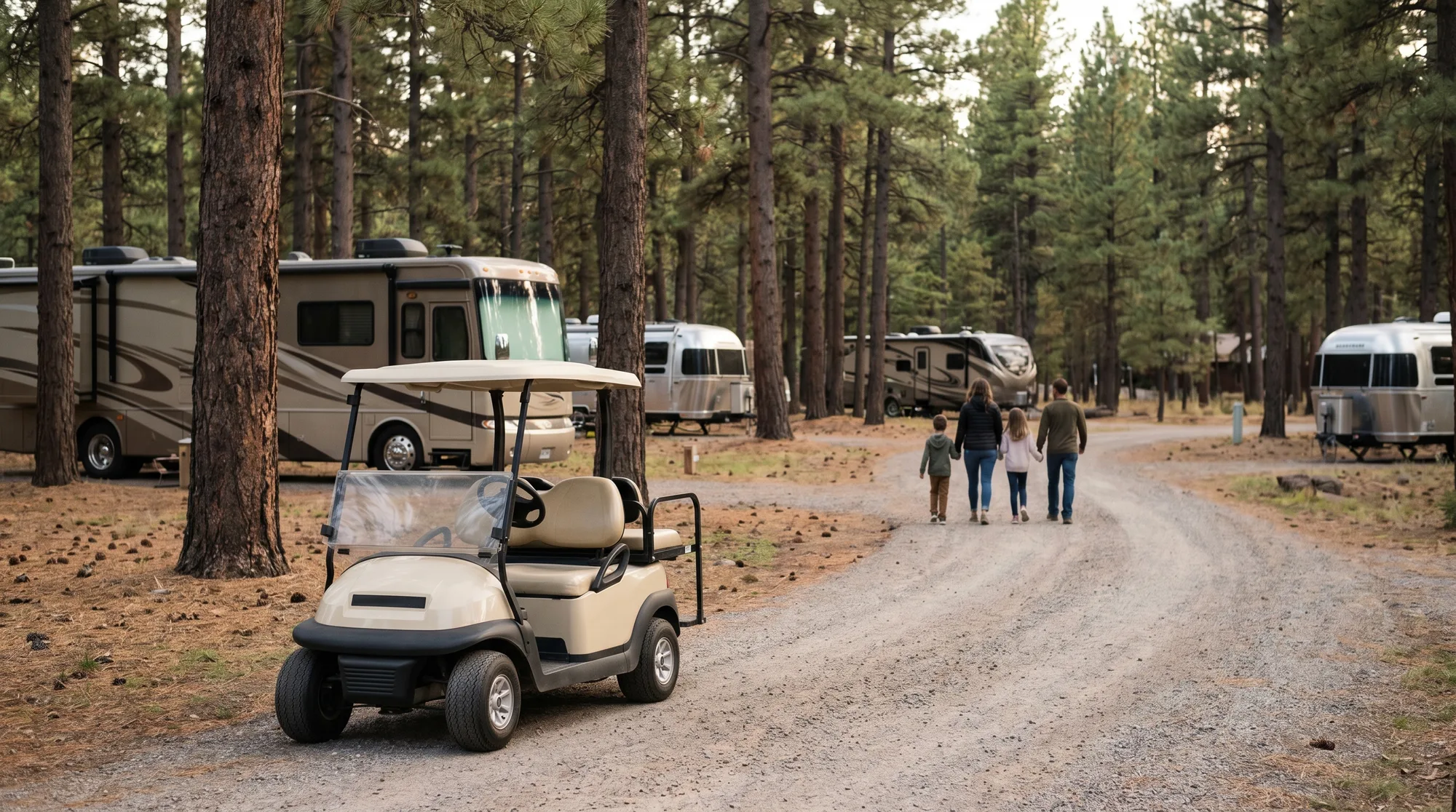 Golf carts for campgrounds and RV parks